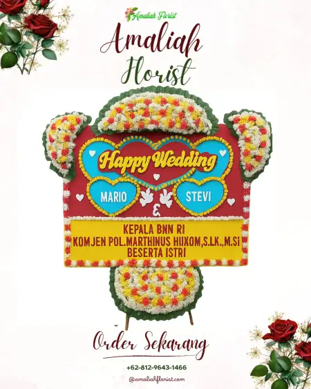 Papan Bunga Pernikahan Sayung